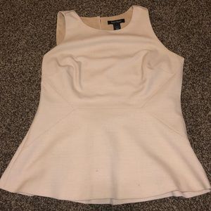 Cream fitted tank top